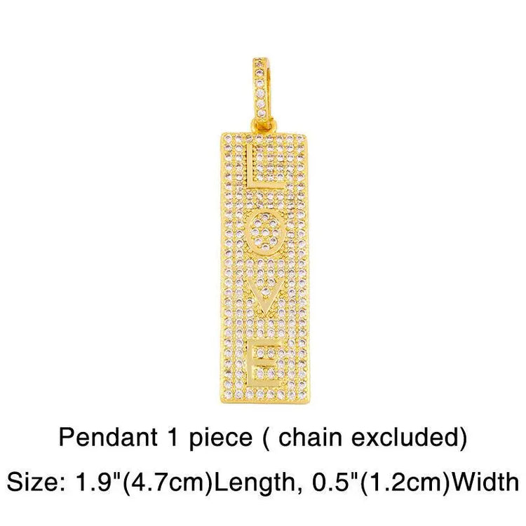 Colorful Zircon Hiphop Necklace - pluto essentials 