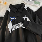 American Retro Printed Sweater For Men - pluto essentials 