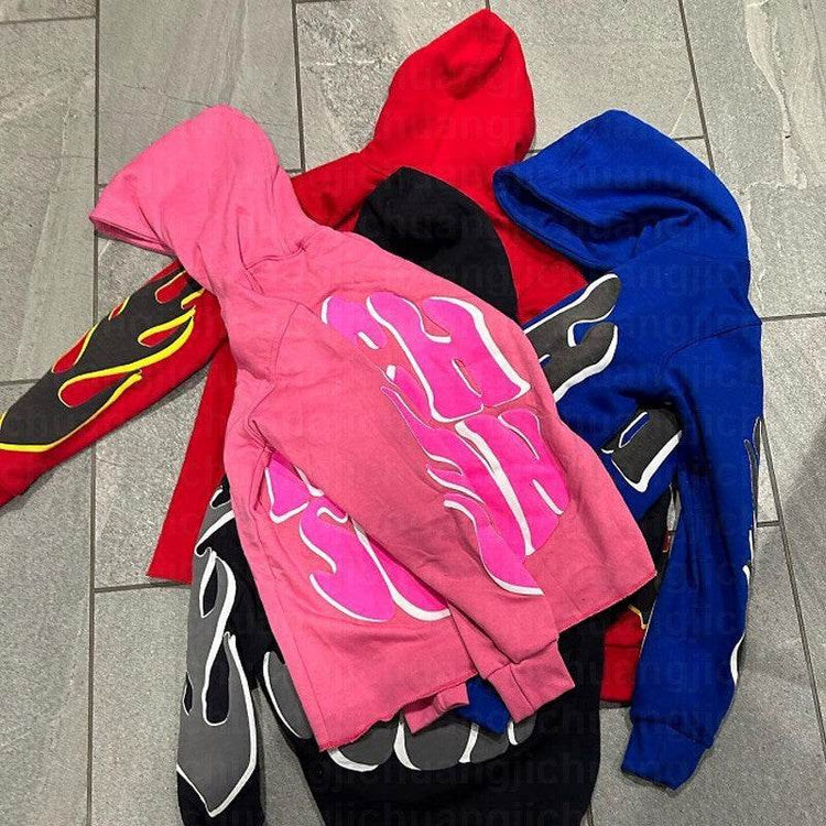 Winter Letters Puff Print Loose Hip Hop Streetwear Men&