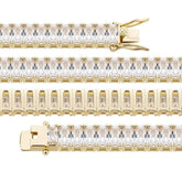 Rectangular Zircon Hip Hop Necklace For Men and Women - pluto essentials 