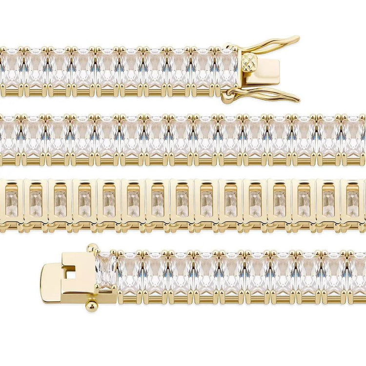 Rectangular Zircon Hip Hop Necklace For Men and Women - pluto essentials 