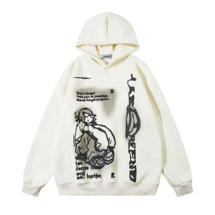 Fashion Personality Printed Hoodie Men - pluto essentials 