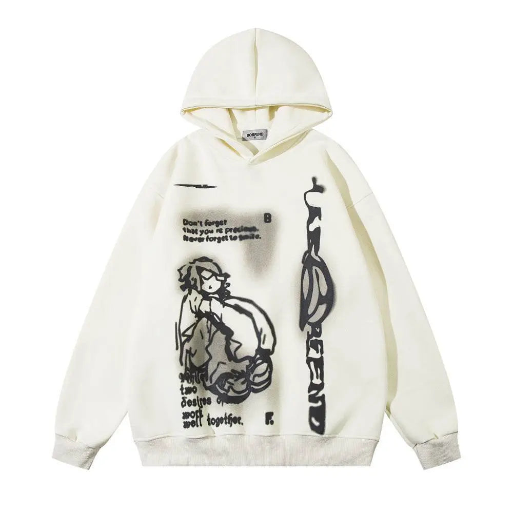 Fashion Personality Printed Hoodie Men - pluto essentials 