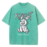 Cute Rabbit Print T-shirt Breathable T-shirt Streetwear - pluto essentials 