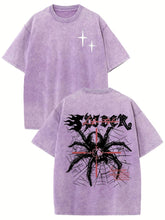 Retro Harajuku Street Spider Double-sided t-shirt - pluto essentials 