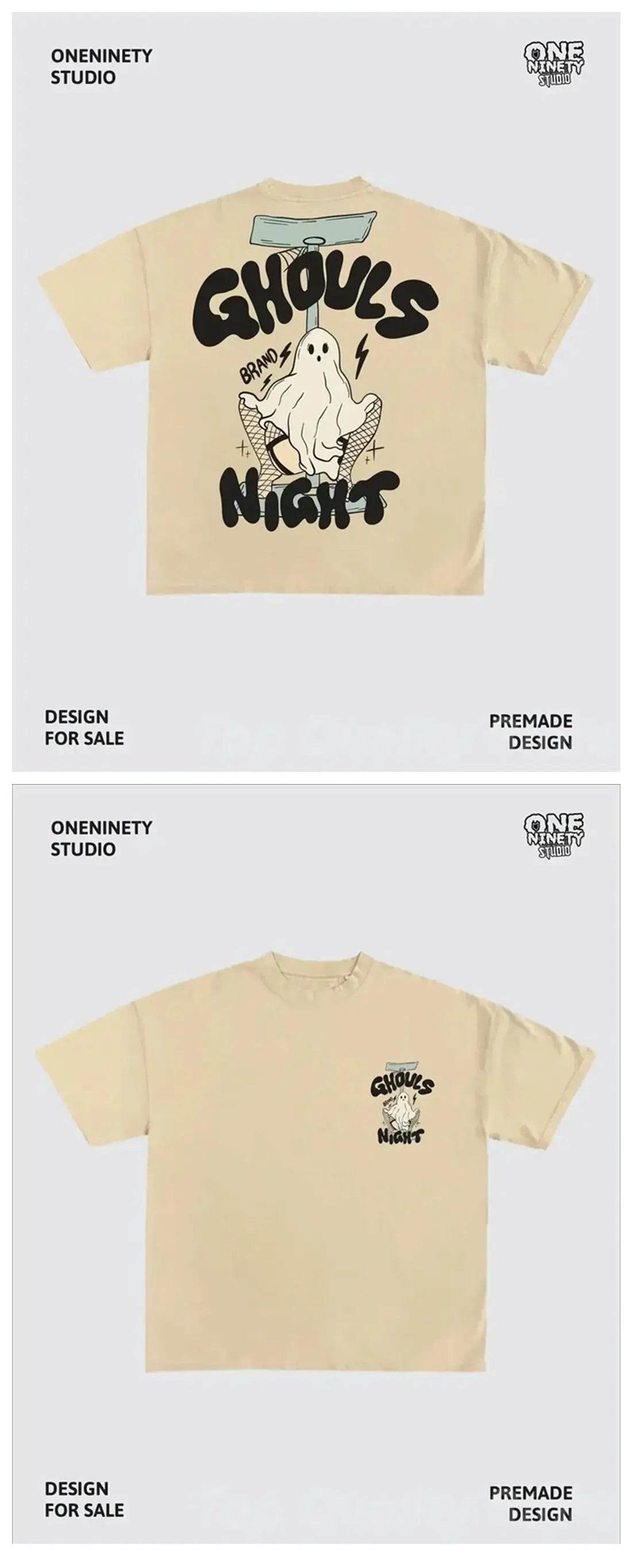 High Street Skull Money Printing Oversized Pattern Gothic Cotton T-shirt Harajuku Couple Y2g Shirt Short Sleeve - pluto essentials 