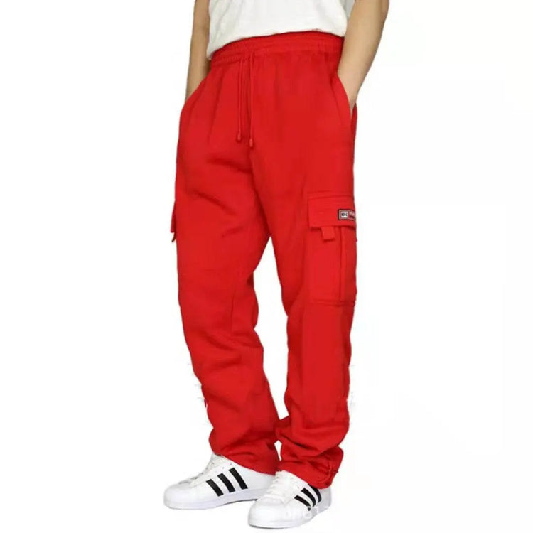 Men Pants Sweatpants Stretch Elastic Waist Jogger Sports Pants Drawstring Trousers Fashion Mens Clothing - pluto essentials 
