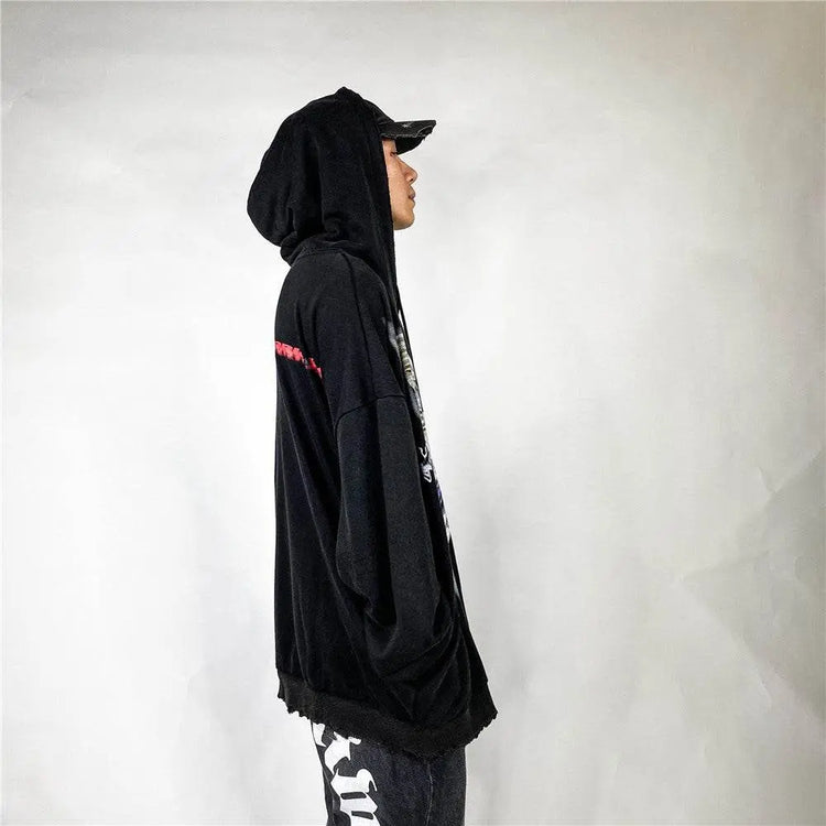 Butterfly Print Cardigan Loose Sweater Men - pluto essentials 