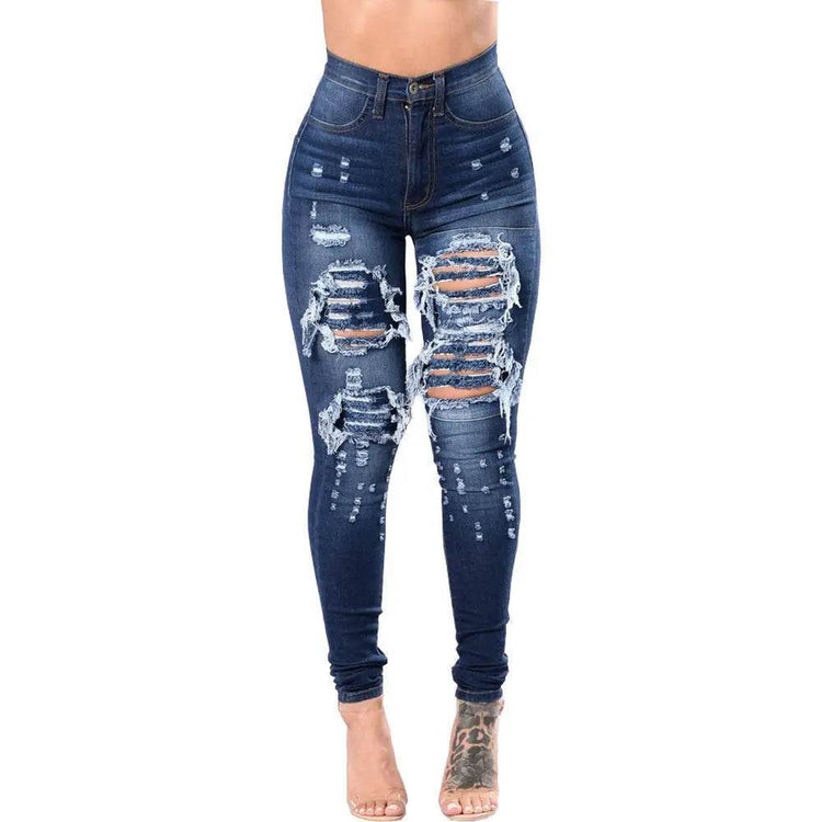 Ripped Jeans For Women Skinny Pants - pluto essentials 