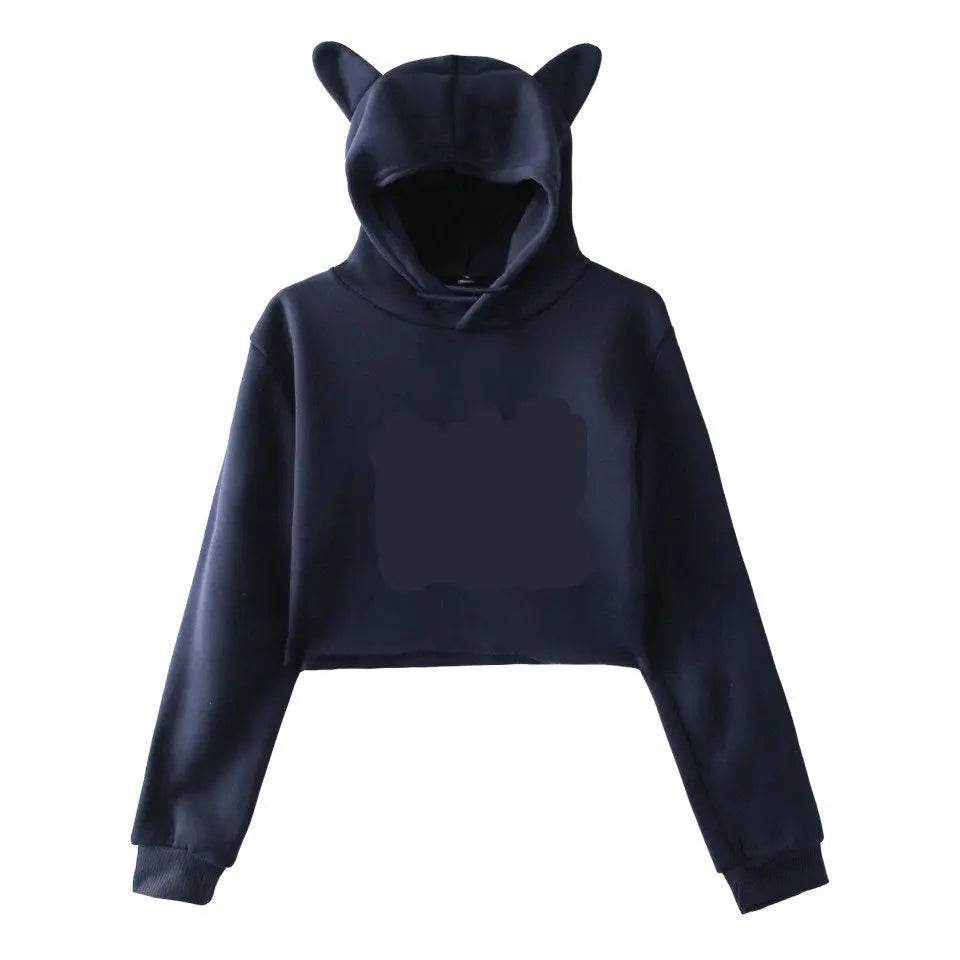 Sweatshirt Women Hoodie Pullover Clothes For Girls Streetwear Spring Long Sleeve Crop Top Hoodies - pluto essentials 