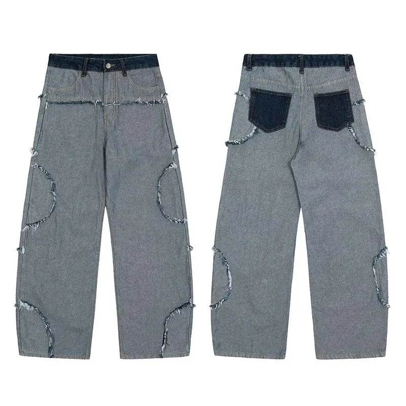 Street Fashion Hip Hop Inside-out Wear Frayed Design Skinny Jeans - pluto essentials 