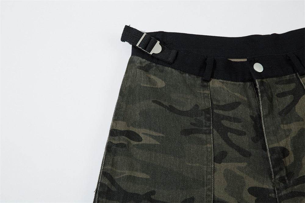 Heavy Industry Camouflage Workwear Men Trousers Stitching - pluto essentials 