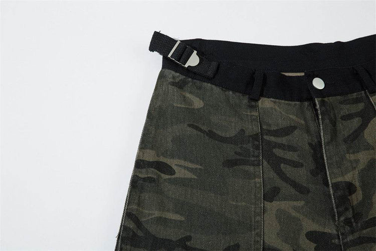Heavy Industry Camouflage Workwear Men Trousers Stitching - pluto essentials 