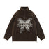 Butterfly Print Lamb Wool Sweatshirt Men - pluto essentials 