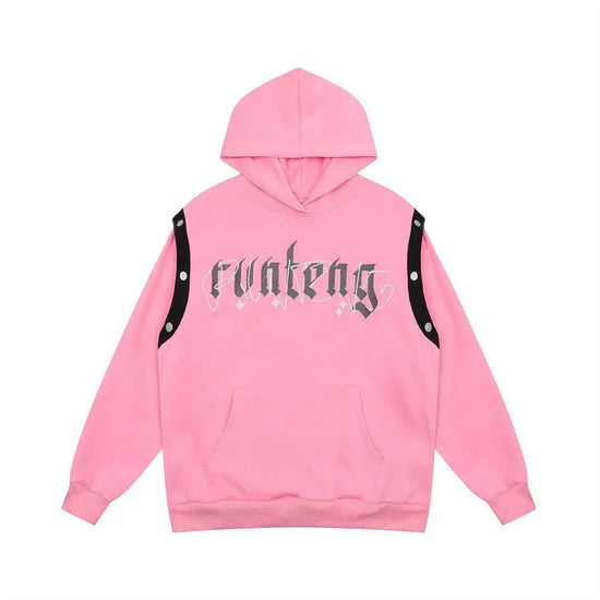 Fashion Letters Printed Hoodie Men - pluto essentials 