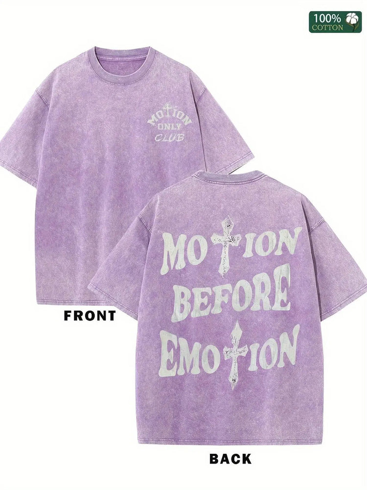motion before emotion custom t-shirt - pluto essentials 