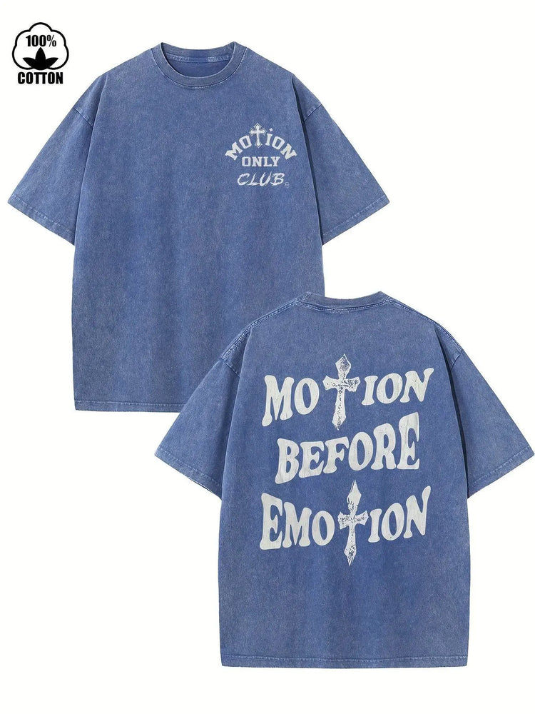 motion before emotion custom t-shirt - pluto essentials 
