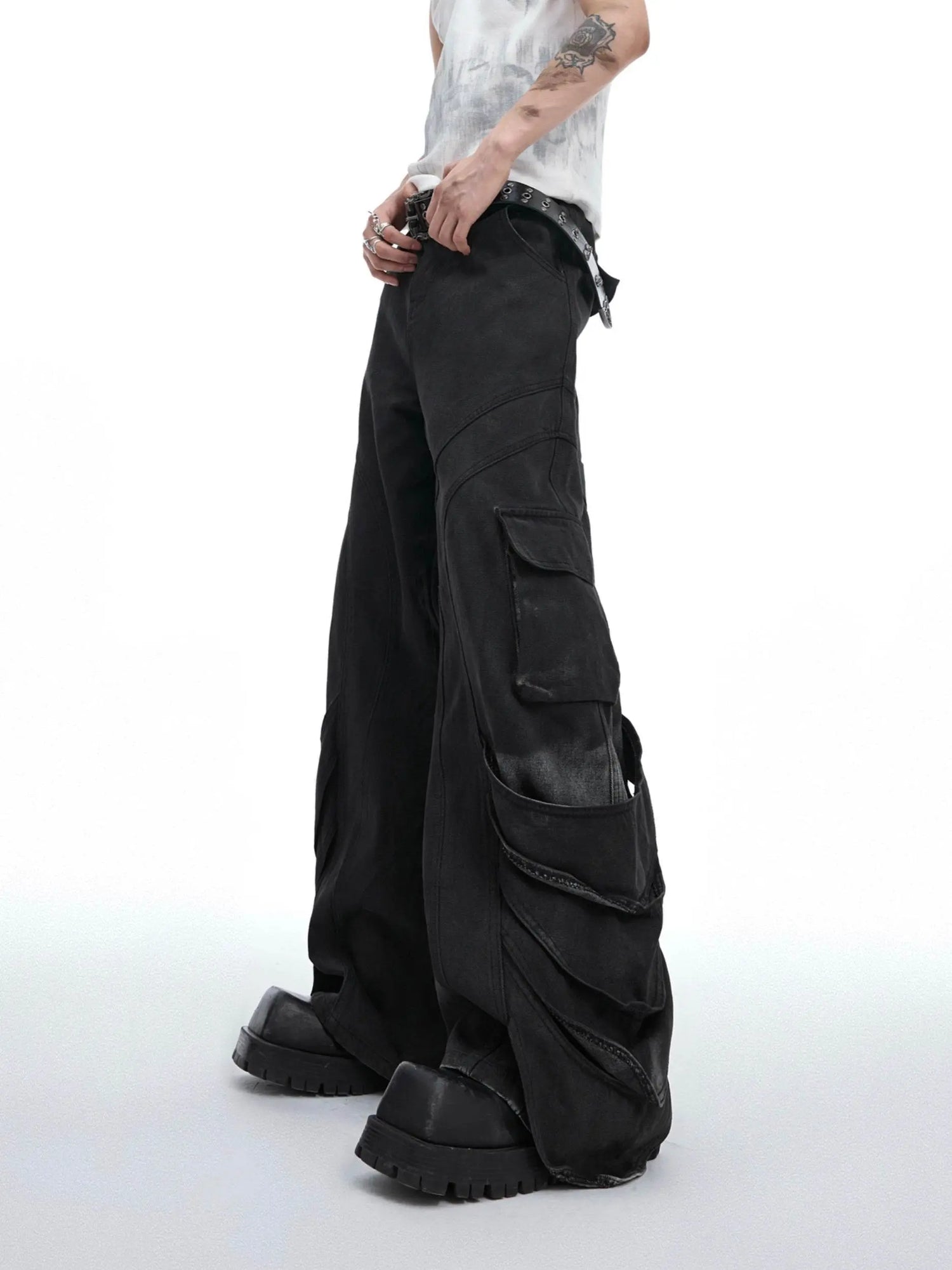 Loose Wide-leg Overalls Men - pluto essentials 