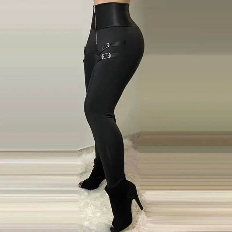 Lugentolo High Waist Skinny Trousers Women Streetwear Fall - pluto essentials 