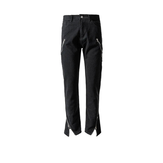 custom Wide-Leg Zip Pants - pluto essentials 