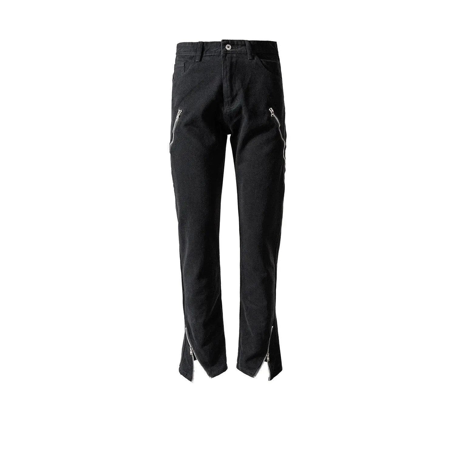 custom Wide-Leg Zip Pants - pluto essentials 