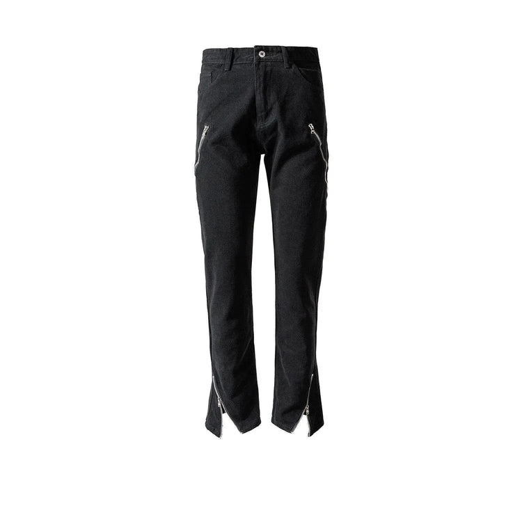 custom Wide-Leg Zip Pants - pluto essentials 
