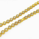 Double Gold Chain Full Diamond Hip Hop Rap Hip Hop Necklace - pluto essentials 