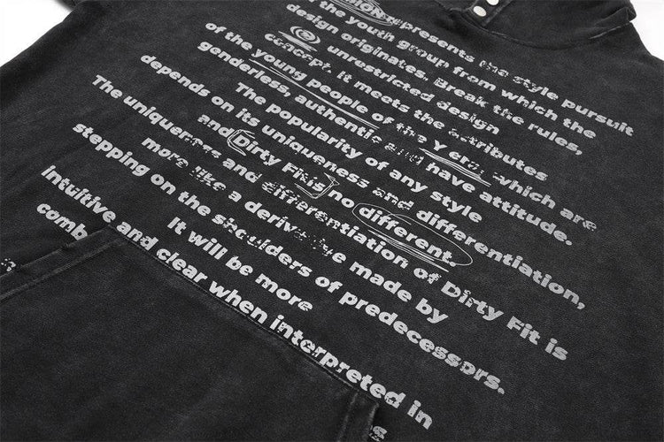 English Letters Printed Hoodie Men - pluto essentials 