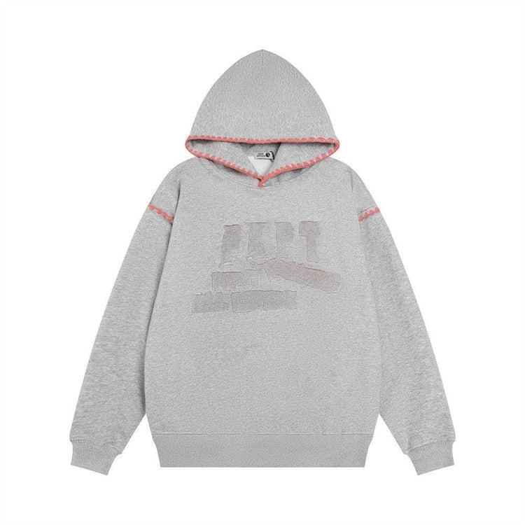 Embroidered Lace Hooded Sweater For Men - pluto essentials 