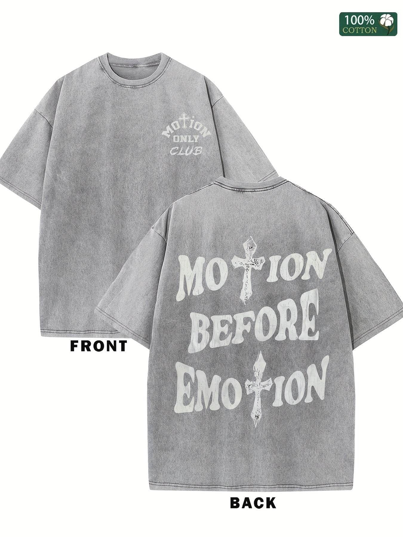 motion before emotion custom t-shirt - pluto essentials 