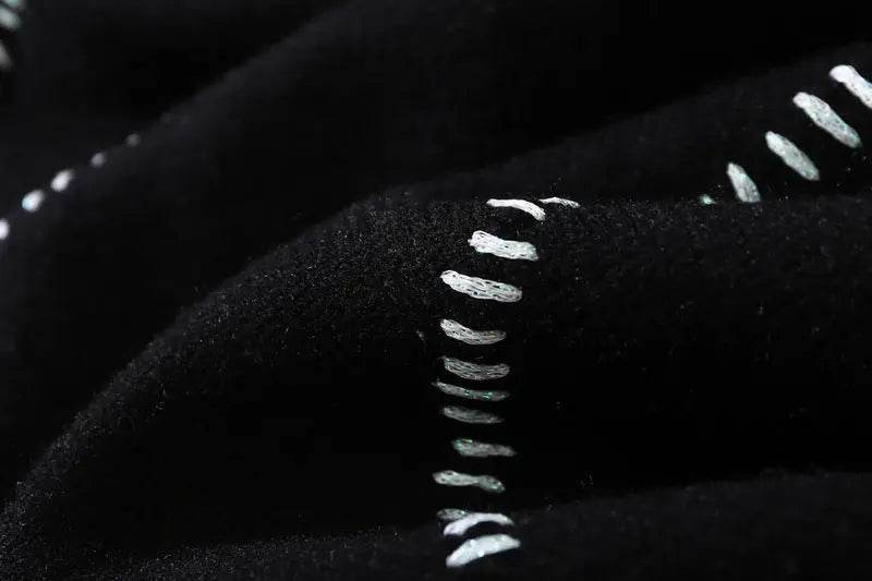 High Street Diablo Funeral Street Color Blocking Hole Sweater - pluto essentials 