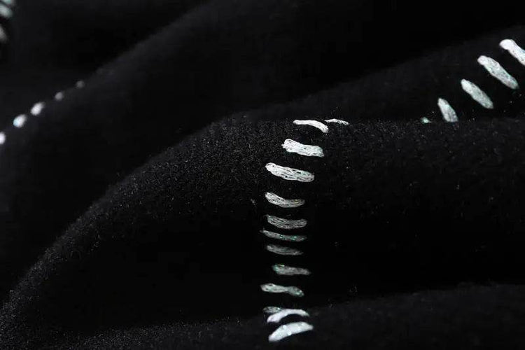 High Street Diablo Funeral Street Color Blocking Hole Sweater - pluto essentials 