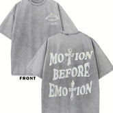 motion before emotion custom t-shirt - pluto essentials 