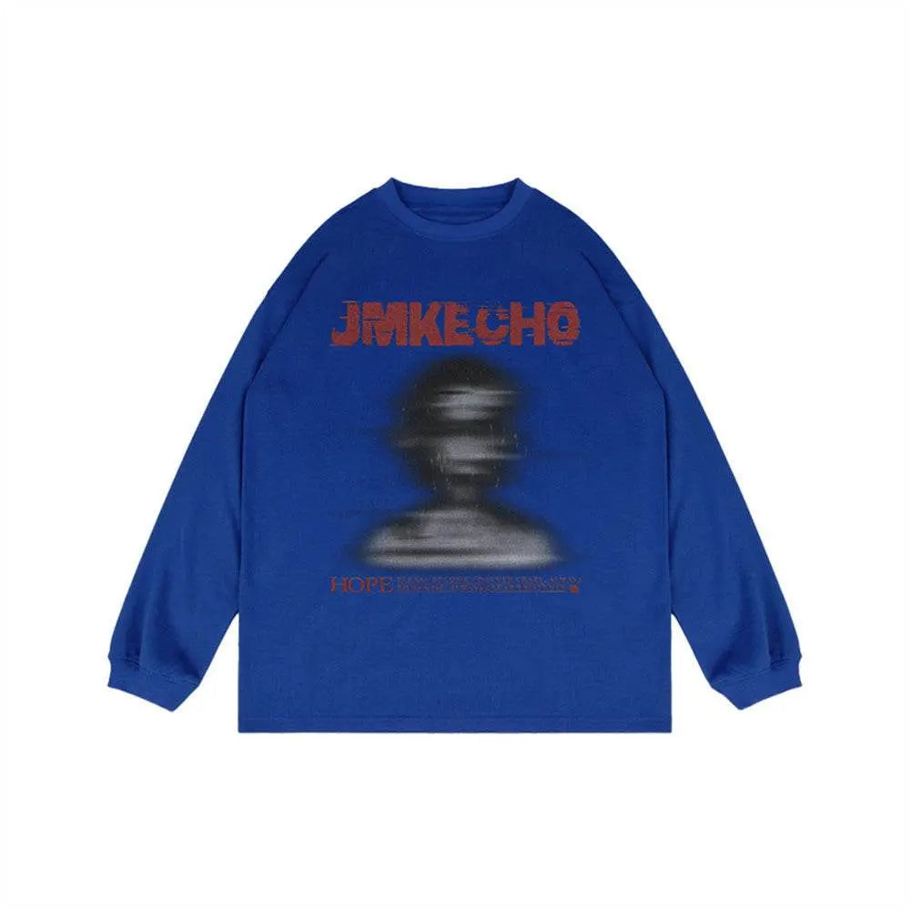 Fashion Printed Loose Sweatshirt Men - pluto essentials 