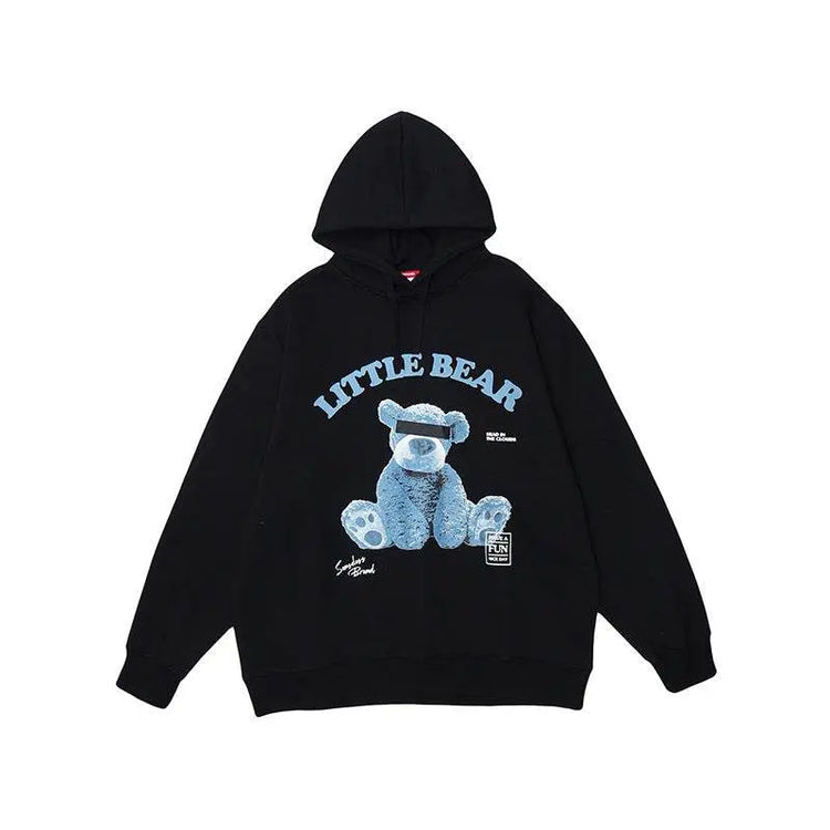 E Masked Bear Hooded Sweater - pluto essentials 