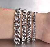 Stainless Steel Bracelet Hip Hop Men And Women Simple - pluto essentials 