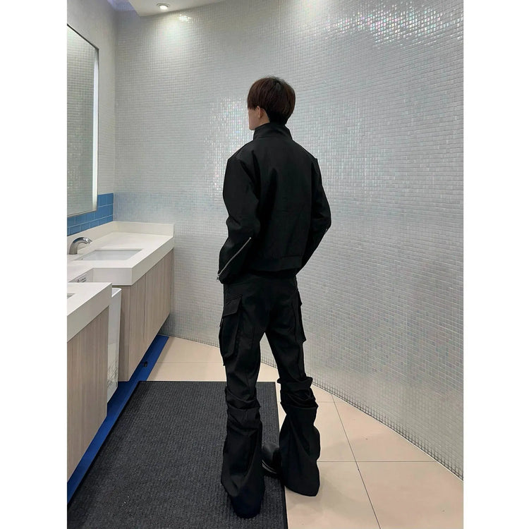 Essential Black Cargo Trousers - pluto essentials 