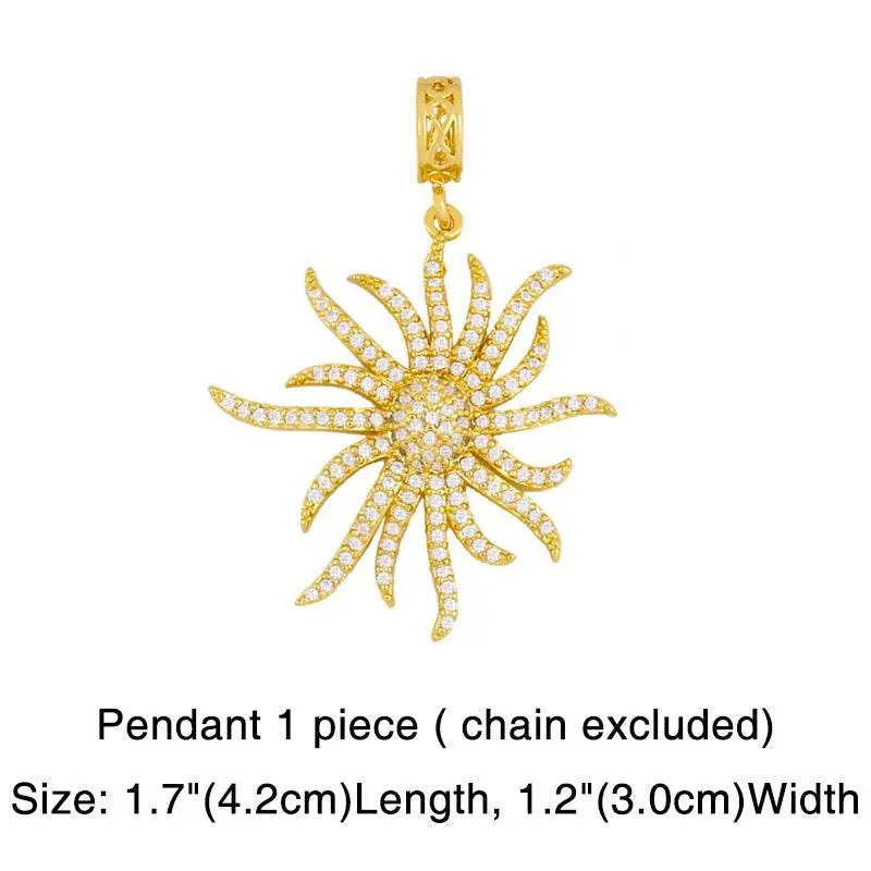 Colorful Zircon Hiphop Necklace - pluto essentials 