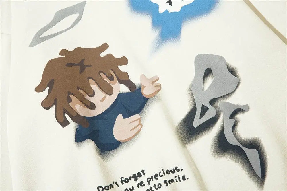 Fashion Cartoon Printed Hoodie Men - pluto essentials 