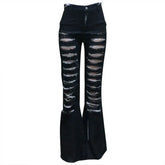 street trend flared denim pants - pluto essentials 