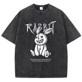 Cute Rabbit Print T-shirt Breathable T-shirt Streetwear - pluto essentials 