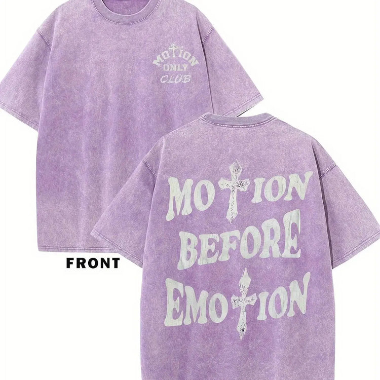 motion before emotion custom t-shirt - pluto essentials 
