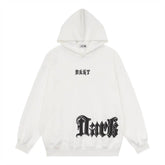 Gothic Letter Printed Hoodie Men - pluto essentials 