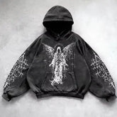 Hooded Printed Hip Hop Y2g Streetwear Sweatshirt - pluto essentials 