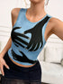 Y2K Printed Tank Vest INS Fashion Streetwear Round Neck Sleeveless Top Summer Women&