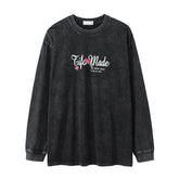 Fashion Brand Fried Street Rose Long Sleeve Men&