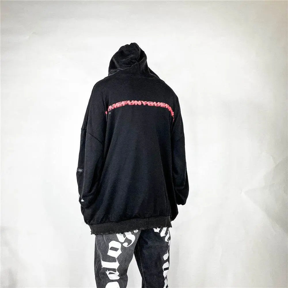 Butterfly Print Cardigan Loose Sweater Men - pluto essentials 