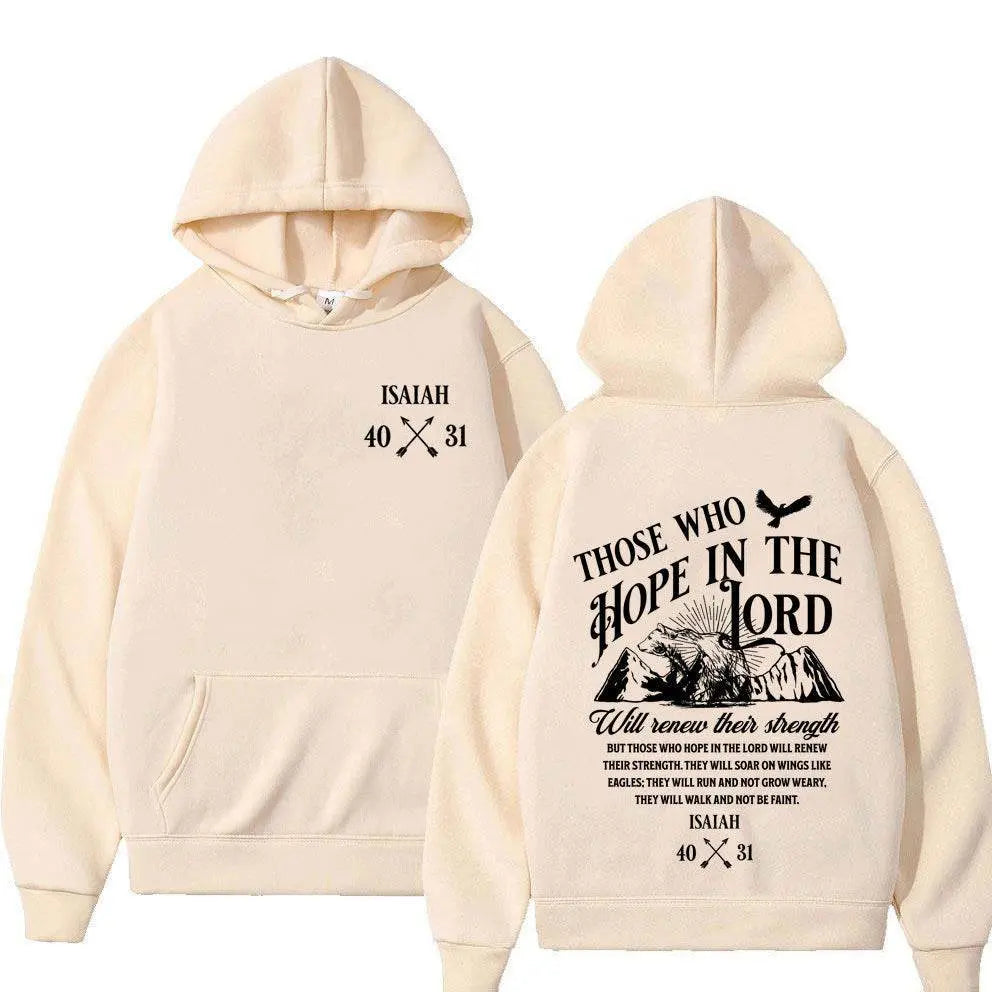 Christian Jesus Letters Print Hoodies Men Women&