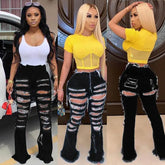 street trend flared denim pants - pluto essentials 