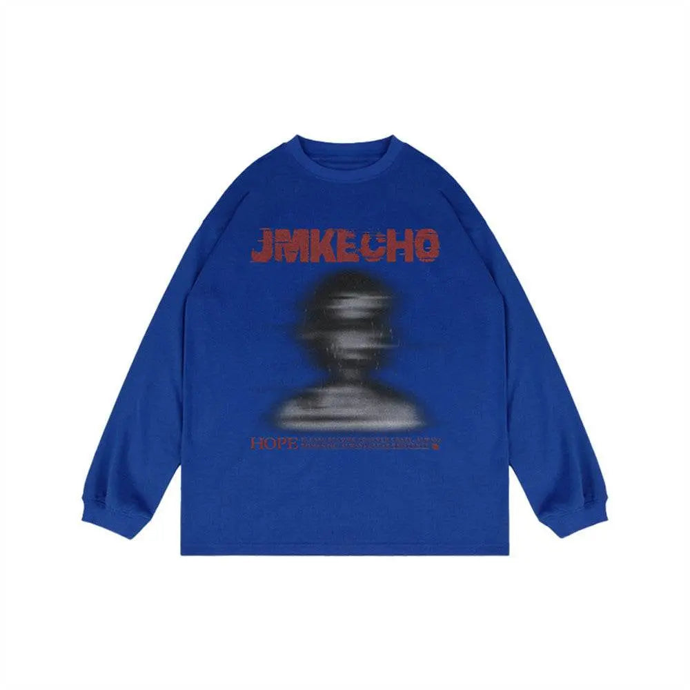 Fashion Printed Loose Sweatshirt Men - pluto essentials 